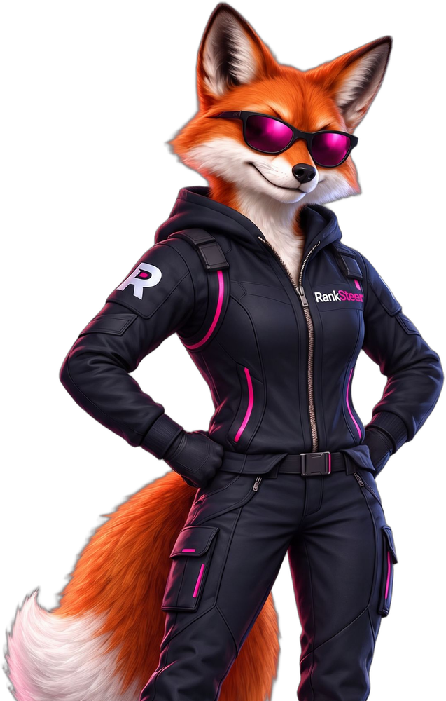 RankSteer mascot, hands on hips