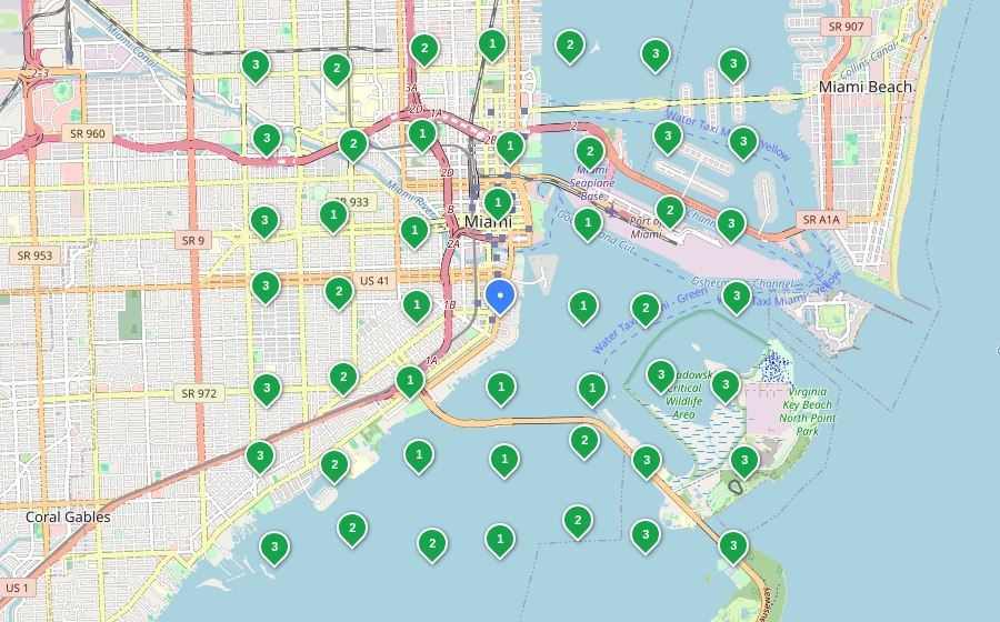 Locksmith Services in Miami, FL, Google Maps grid after
